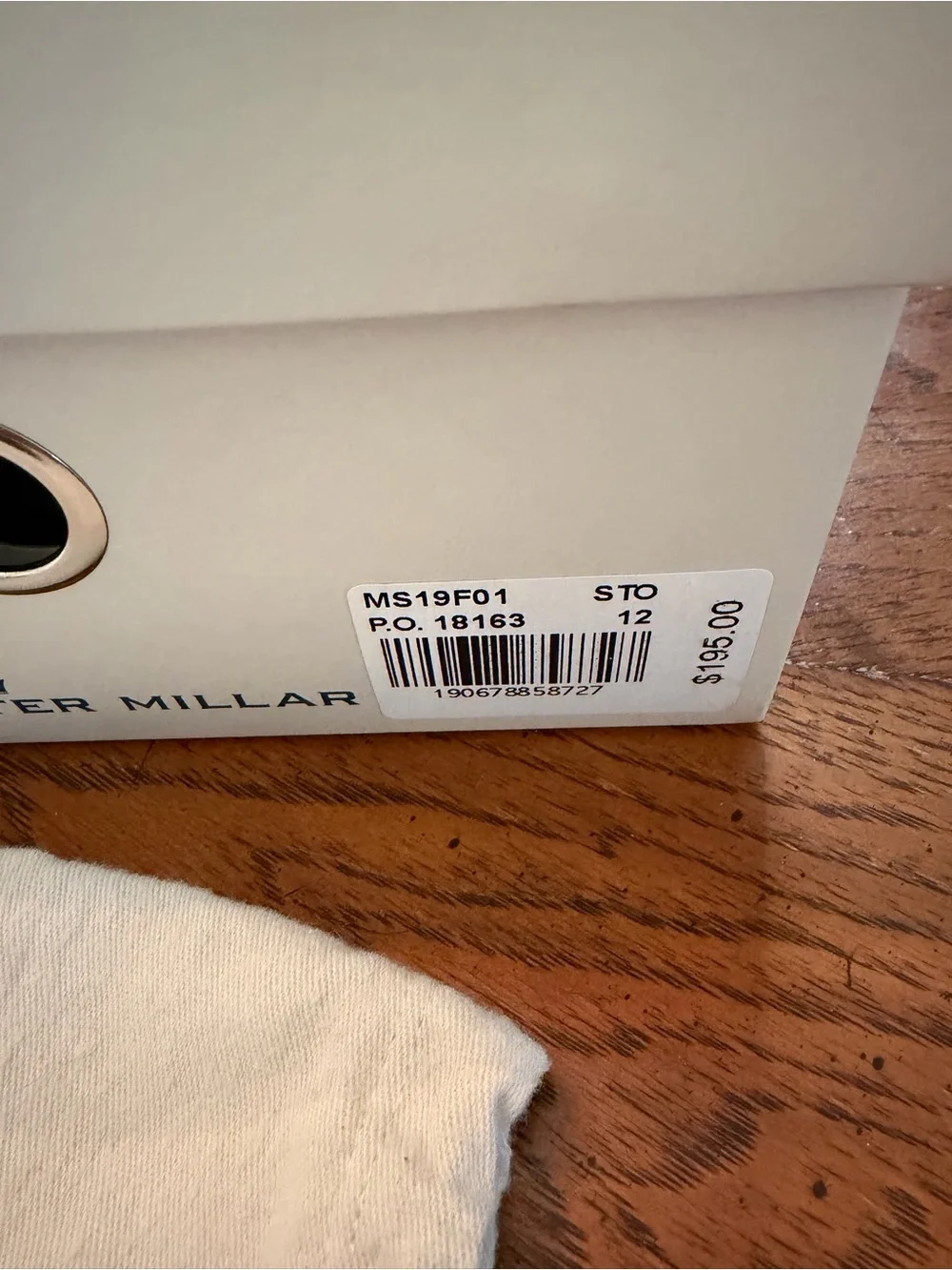 Peter Millar White Box with Navy Logo and Crown